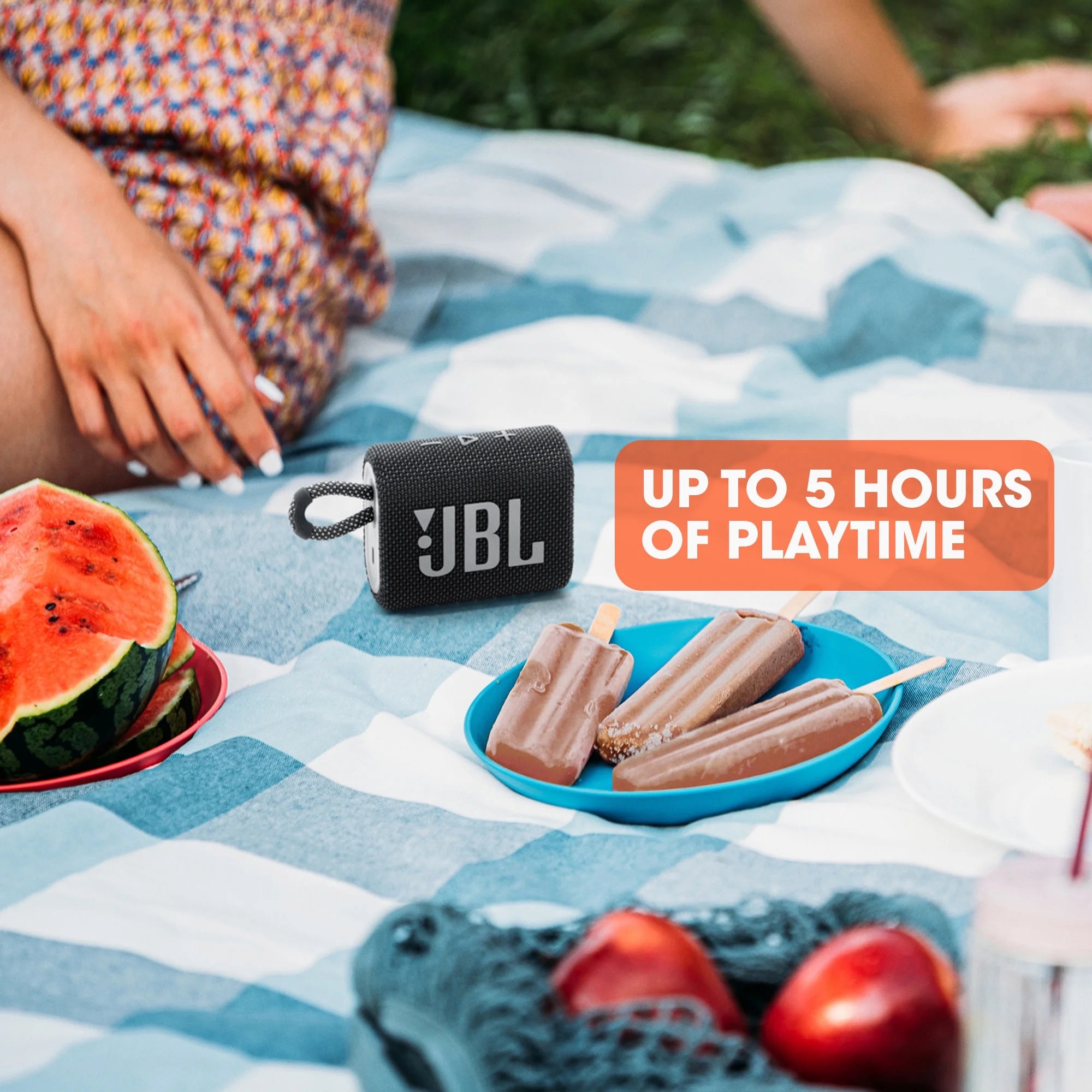 Go 3 - Portable Waterproof Speaker - Bold Style and Big Sound Wherever You Go - Black