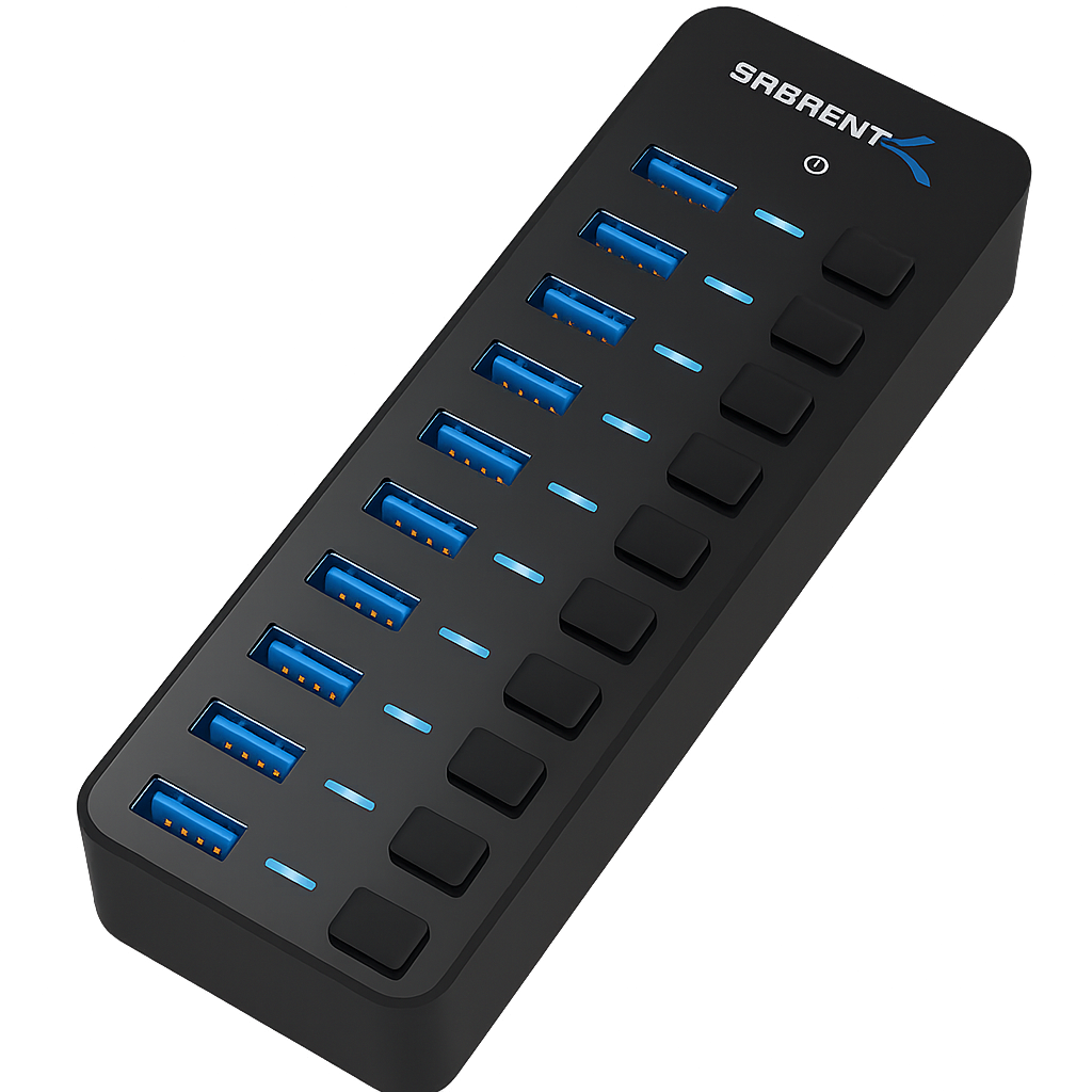 10-Port USB 3.0 Hub 60W